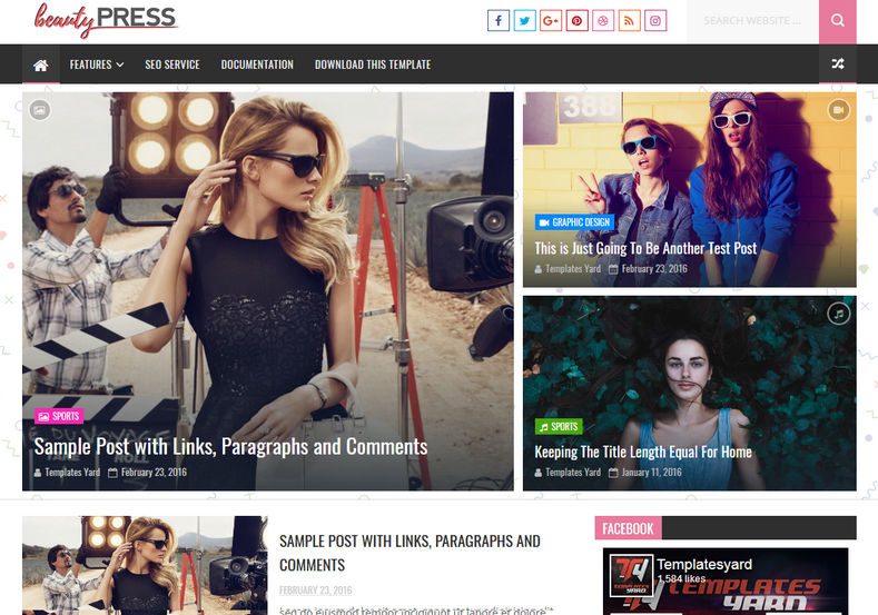 Beauty Press Blogger Template