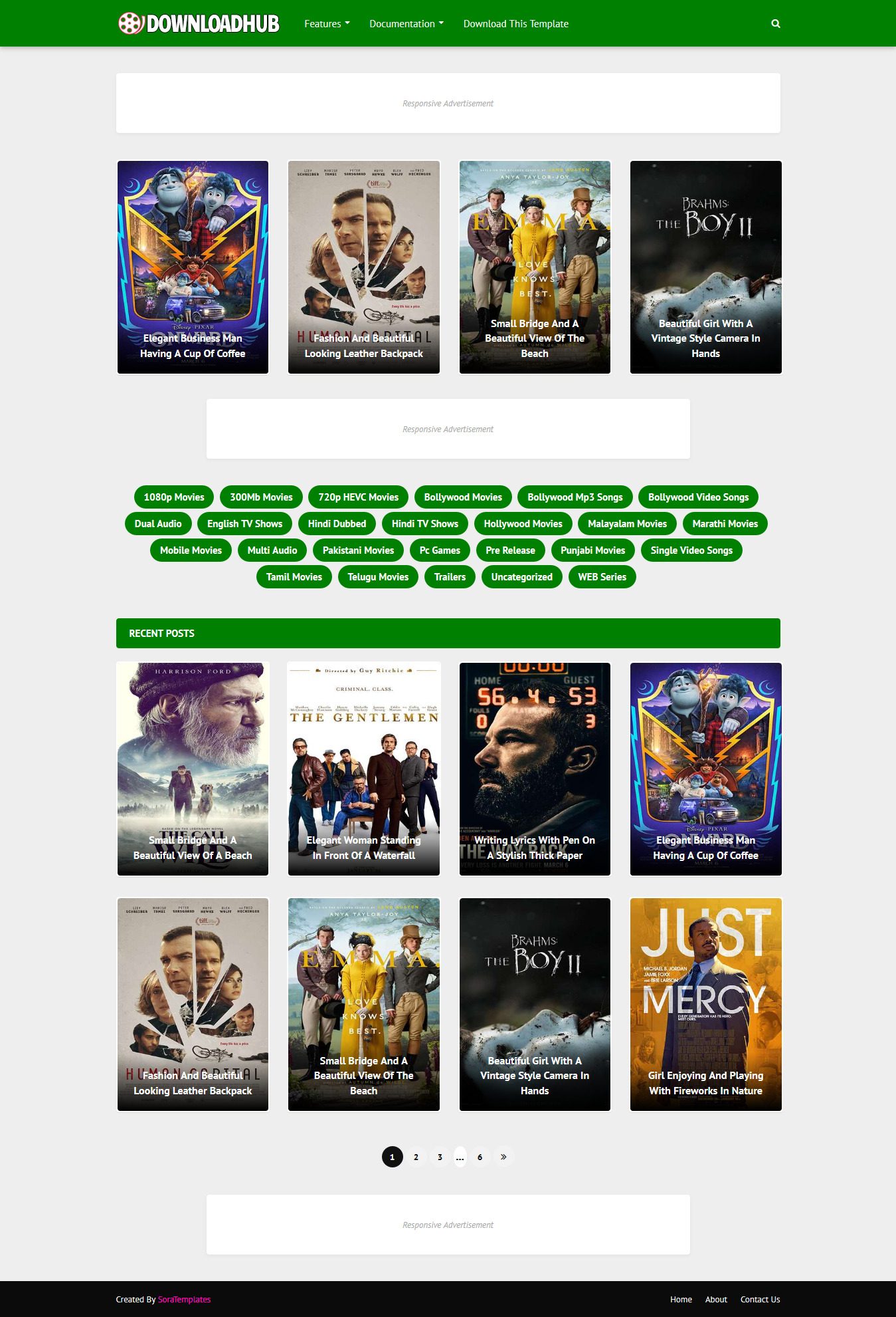 DownloadHub Movie Blogger Template