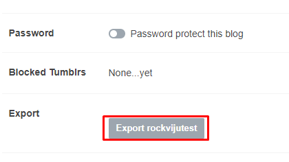 Export Tumblr Blog Data