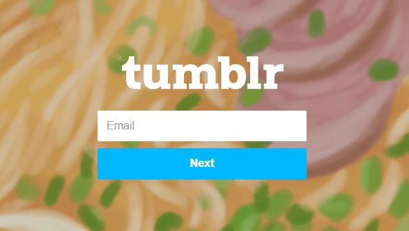 Tumblr Login Page